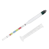 Hydrometer Tester with Sugar Ethanol Density Scales Wine Beer Brewing Measuring Instrument