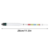 Hydrometer Tester with Sugar Ethanol Density Scales Wine Beer Brewing Measuring Instrument