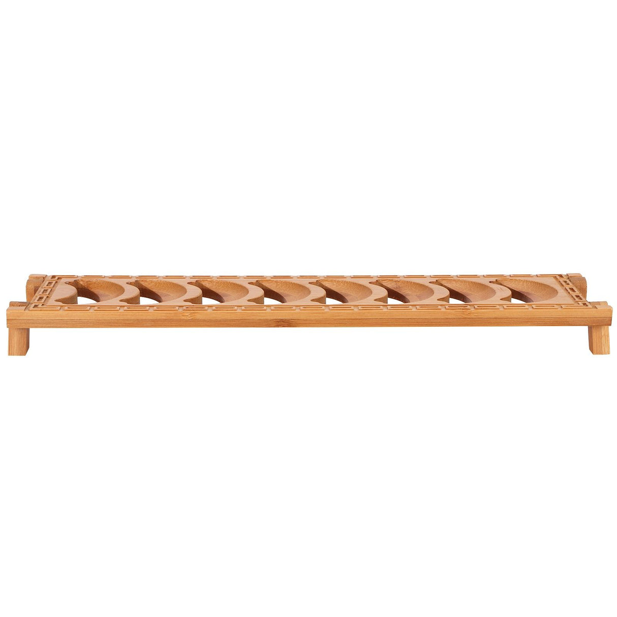 Bamboo Teacup Holder Shelf Tea Cup Draining Rack Organizer Tea Ceremony Accessories8 Grid