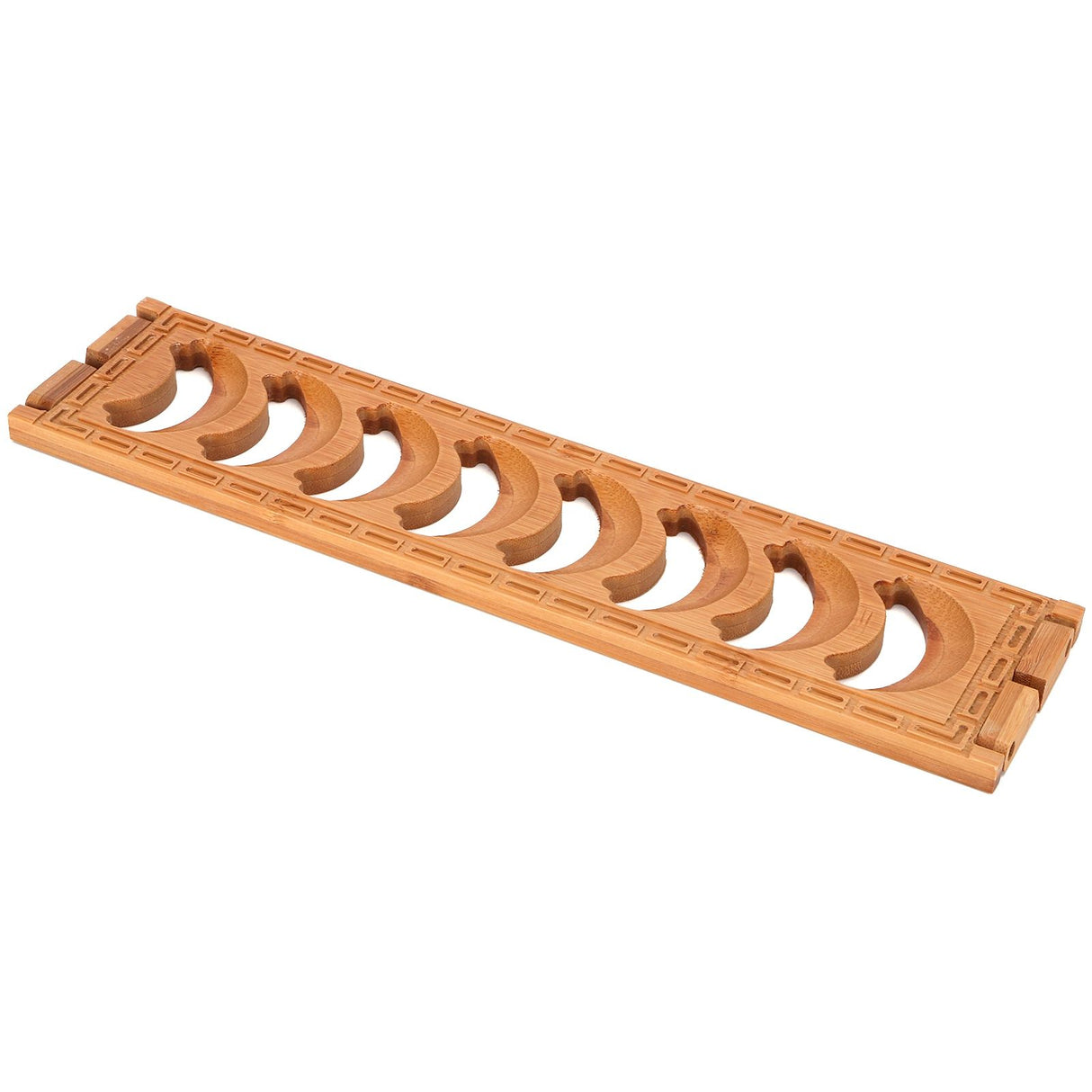 Bamboo Teacup Holder Shelf Tea Cup Draining Rack Organizer Tea Ceremony Accessories8 Grid