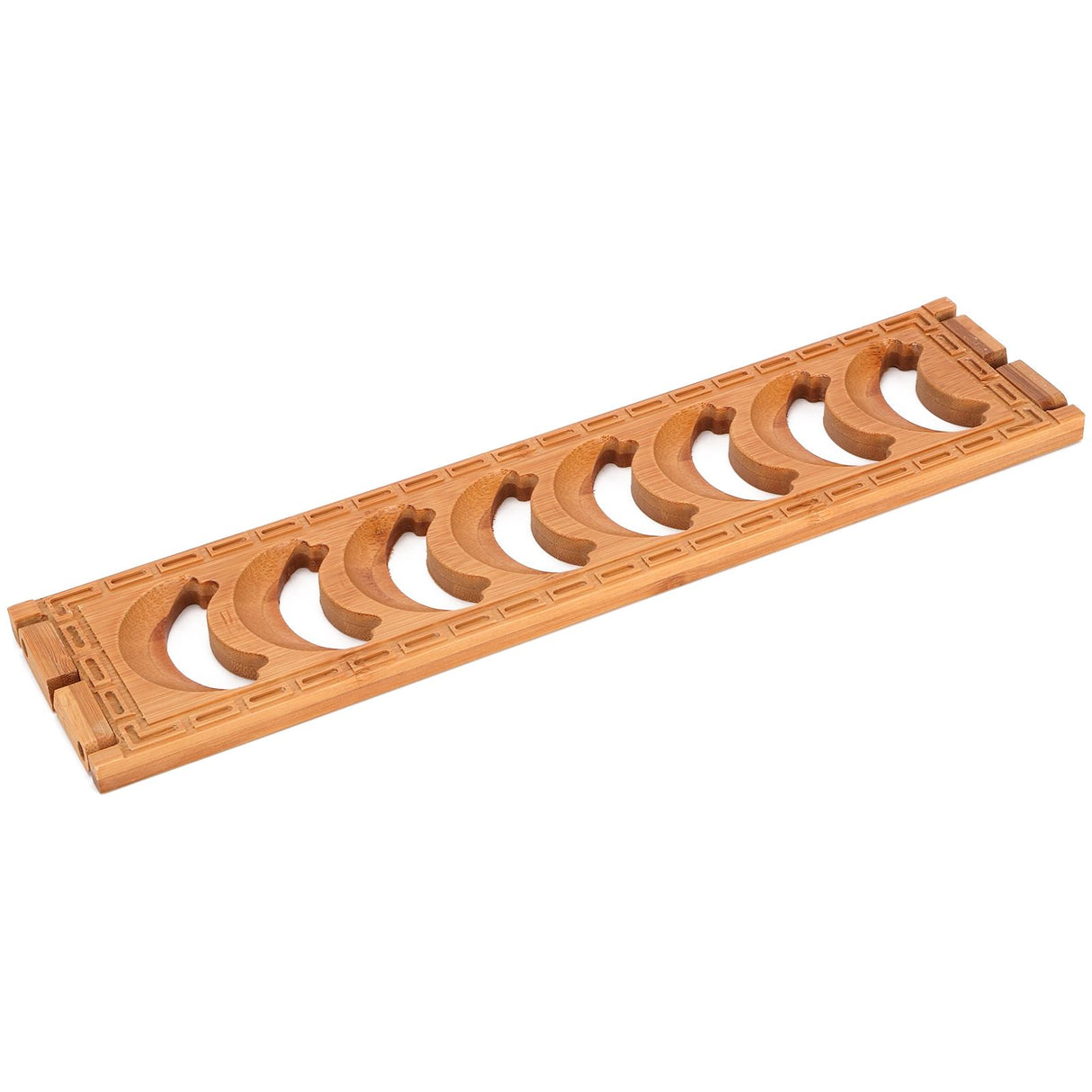 Bamboo Teacup Holder Shelf Tea Cup Draining Rack Organizer Tea Ceremony Accessories8 Grid