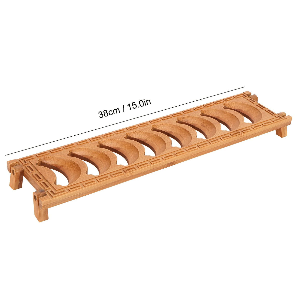 Bamboo Teacup Holder Shelf Tea Cup Draining Rack Organizer Tea Ceremony Accessories8 Grid