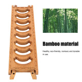 Bamboo Teacup Holder Shelf Tea Cup Draining Rack Organizer Tea Ceremony Accessories8 Grid