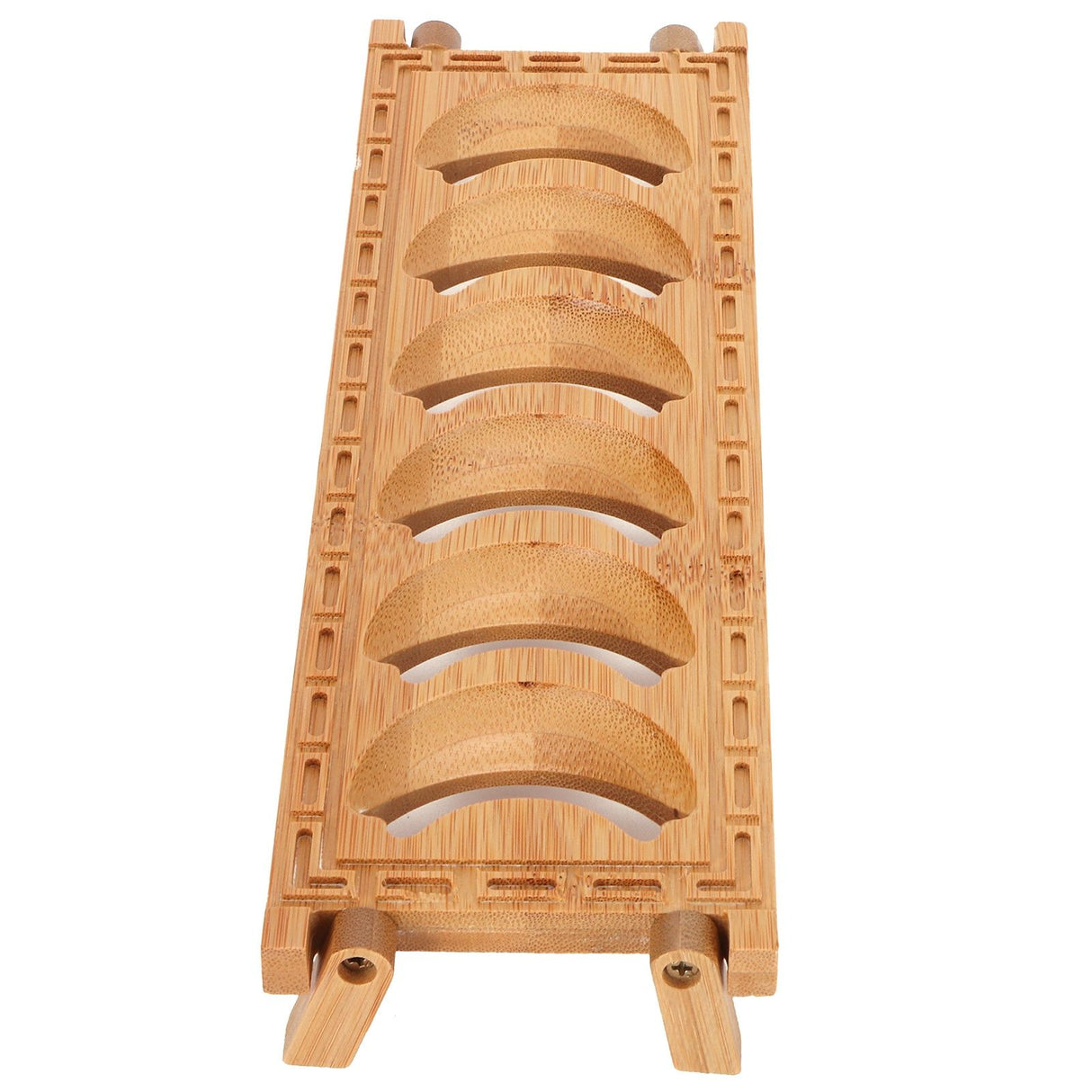 Bamboo Teacup Holder Shelf Tea Cup Draining Rack Organizer Tea Ceremony Accessories6 Grid