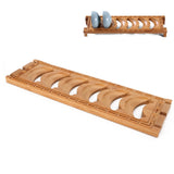 Bamboo Teacup Holder Shelf Tea Cup Draining Rack Organizer Tea Ceremony Accessories6 Grid - Extra Image
