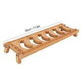 Bamboo Teacup Holder Shelf Tea Cup Draining Rack Organizer Tea Ceremony Accessories6 Grid
