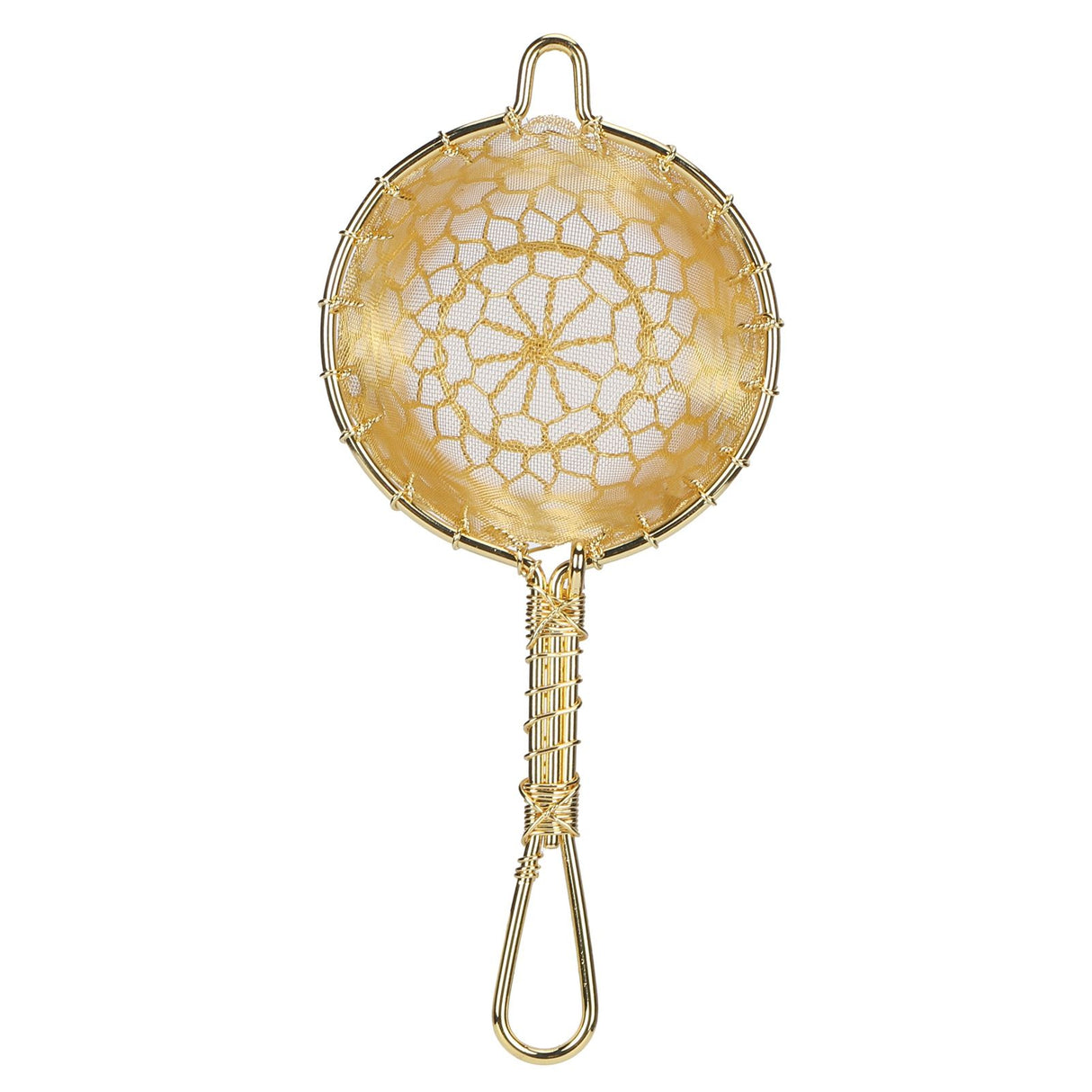 Copper Tea Infuser Strainer Reusable Loose Leaf Teapot Filter with Long Handle for Tea Maker