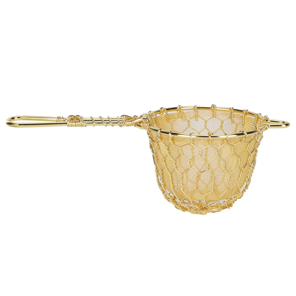 Copper Tea Infuser Strainer Reusable Loose Leaf Teapot Filter with Long Handle for Tea Maker