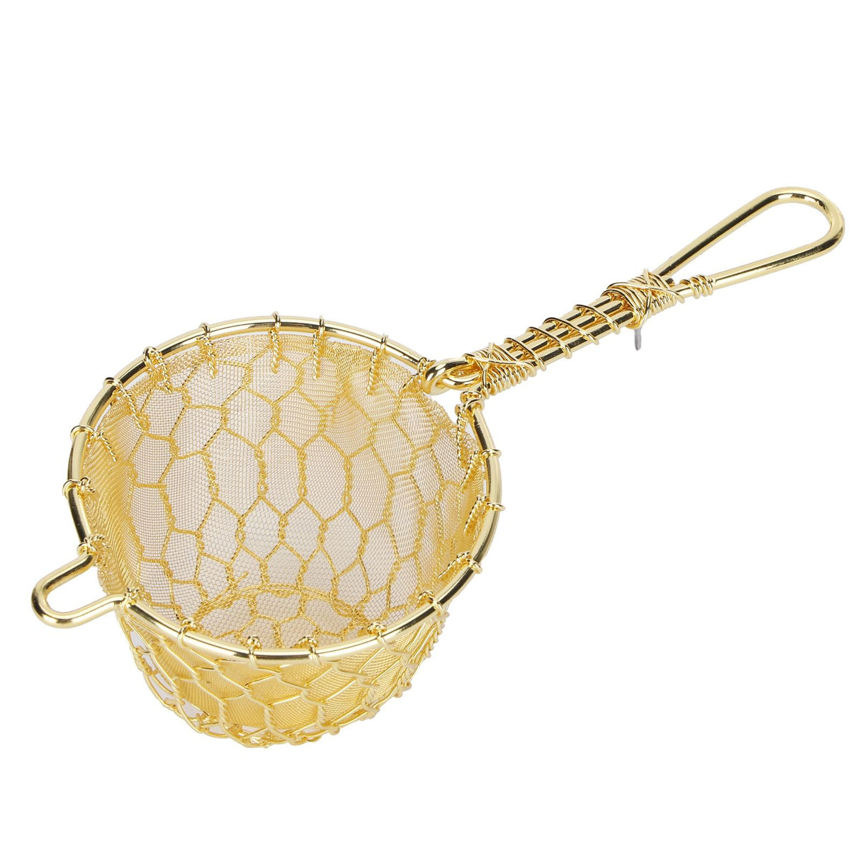 Copper Tea Infuser Strainer Reusable Loose Leaf Teapot Filter with Long Handle for Tea Maker