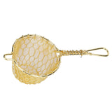 Copper Tea Infuser Strainer Reusable Loose Leaf Teapot Filter with Long Handle for Tea Maker