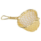 Copper Tea Infuser Strainer Reusable Loose Leaf Teapot Filter with Long Handle for Tea Maker - Close-Up Angle
