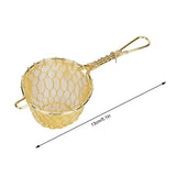 Copper Tea Infuser Strainer Reusable Loose Leaf Teapot Filter with Long Handle for Tea Maker - Extra Image