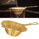 Tea Infuser Strainer Pure Copper Reusable Loose Leaf Teapot Filter for Home Office