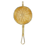 Tea Infuser Strainer Hand Made Copper Reusable Teapot Filter with Long Handle for Tea Maker - Top-Down View