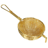 Tea Infuser Strainer Hand Made Copper Reusable Teapot Filter with Long Handle for Tea Maker