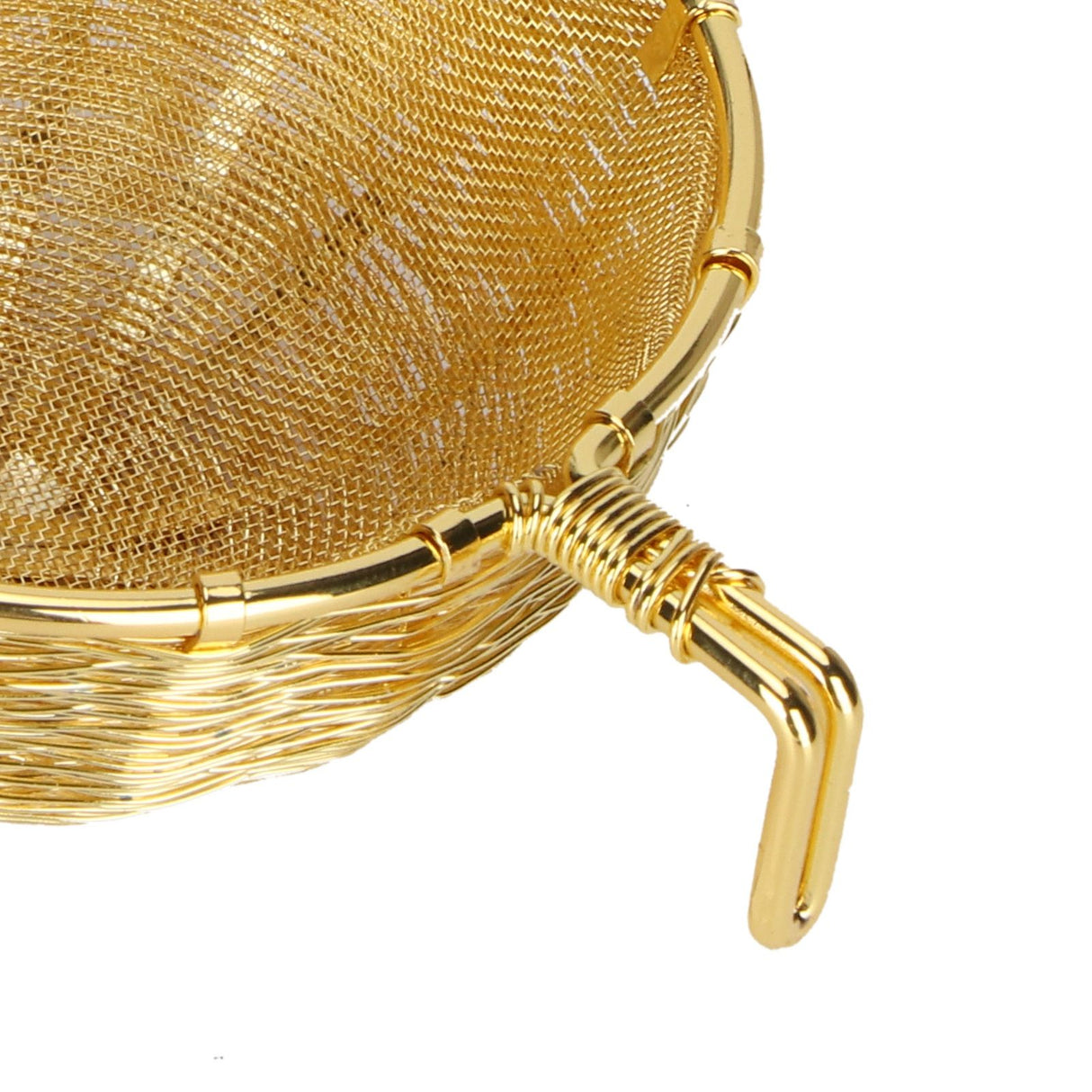 Tea Infuser Strainer Hand Made Copper Reusable Teapot Filter with Long Handle for Tea Maker