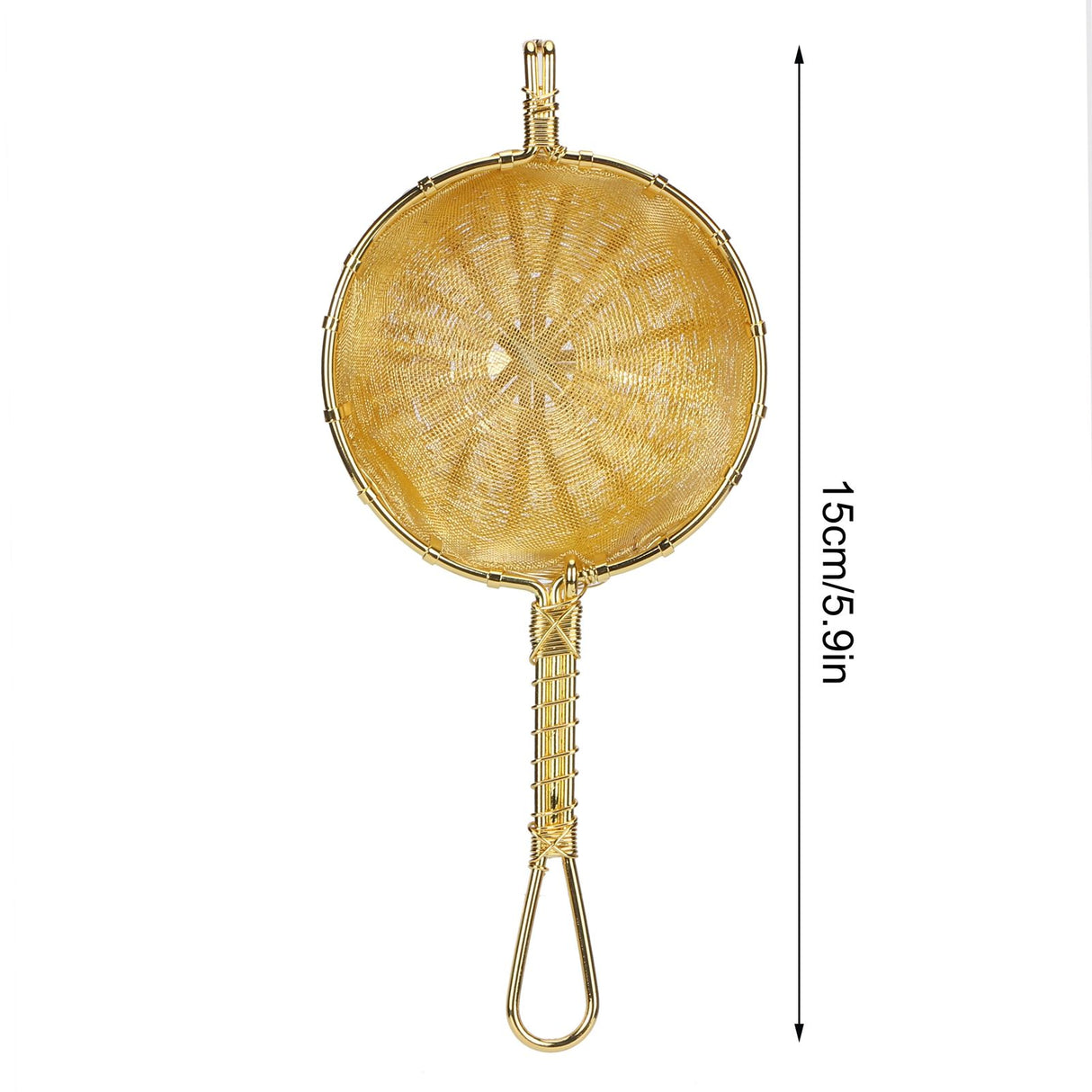Tea Infuser Strainer Hand Made Copper Reusable Teapot Filter with Long Handle for Tea Maker
