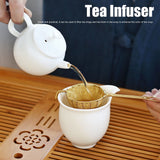 Tea Infuser Strainer Hand Made Copper Reusable Teapot Filter with Long Handle for Tea Maker - Extra Image