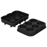6 Cavity DIY Ice Cubes Mold Ice Ball Maker Mould Tray for Bar Party Cocktail Use Black