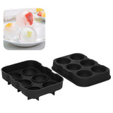 6 Cavity DIY Ice Cubes Mold Ice Ball Maker Mould Tray for Bar Party Cocktail Use Black
