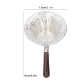 Tea Strainer Japanese Style Hand Made Tea Leaf Infuser Filter Tea Set Accessories(Black Sandalwood Handle )