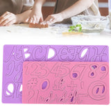 Cake Embossing Mold Alphabet Number Fondant Cake Embosser Decoration Baking Tool - Low Angle