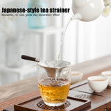 Tea Strainer Innovative Tea Leaf Infuser Filter Brewing Device for Home Office UseBlack Sandalwood Handle