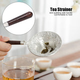Tea Strainer Innovative Tea Leaf Infuser Filter Brewing Device for Home Office UseBlack Sandalwood Handle - Extra Image