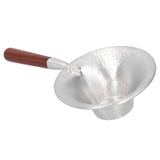 Tea Strainer Innovative Tea Leaf Infuser Filter Brewing Device for Home Office UseRed Wood Handle - Top-Down View