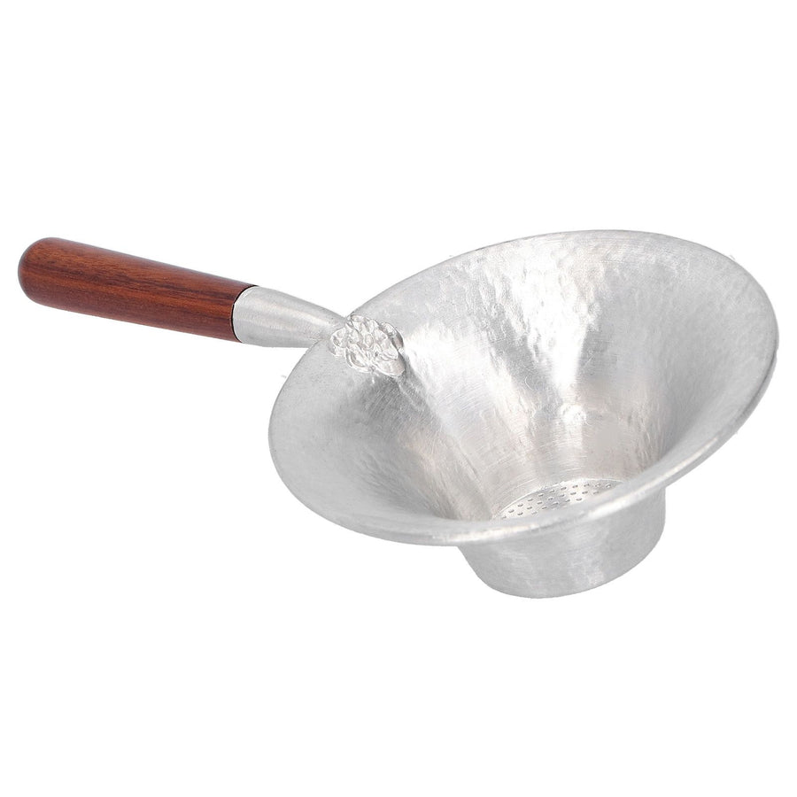 Tea Strainer Innovative Tea Leaf Infuser Filter Brewing Device for Home Office UseRed Wood Handle
