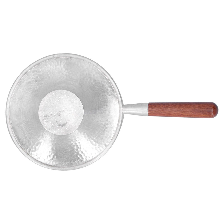 Tea Strainer Innovative Tea Leaf Infuser Filter Brewing Device for Home Office UseRed Wood Handle