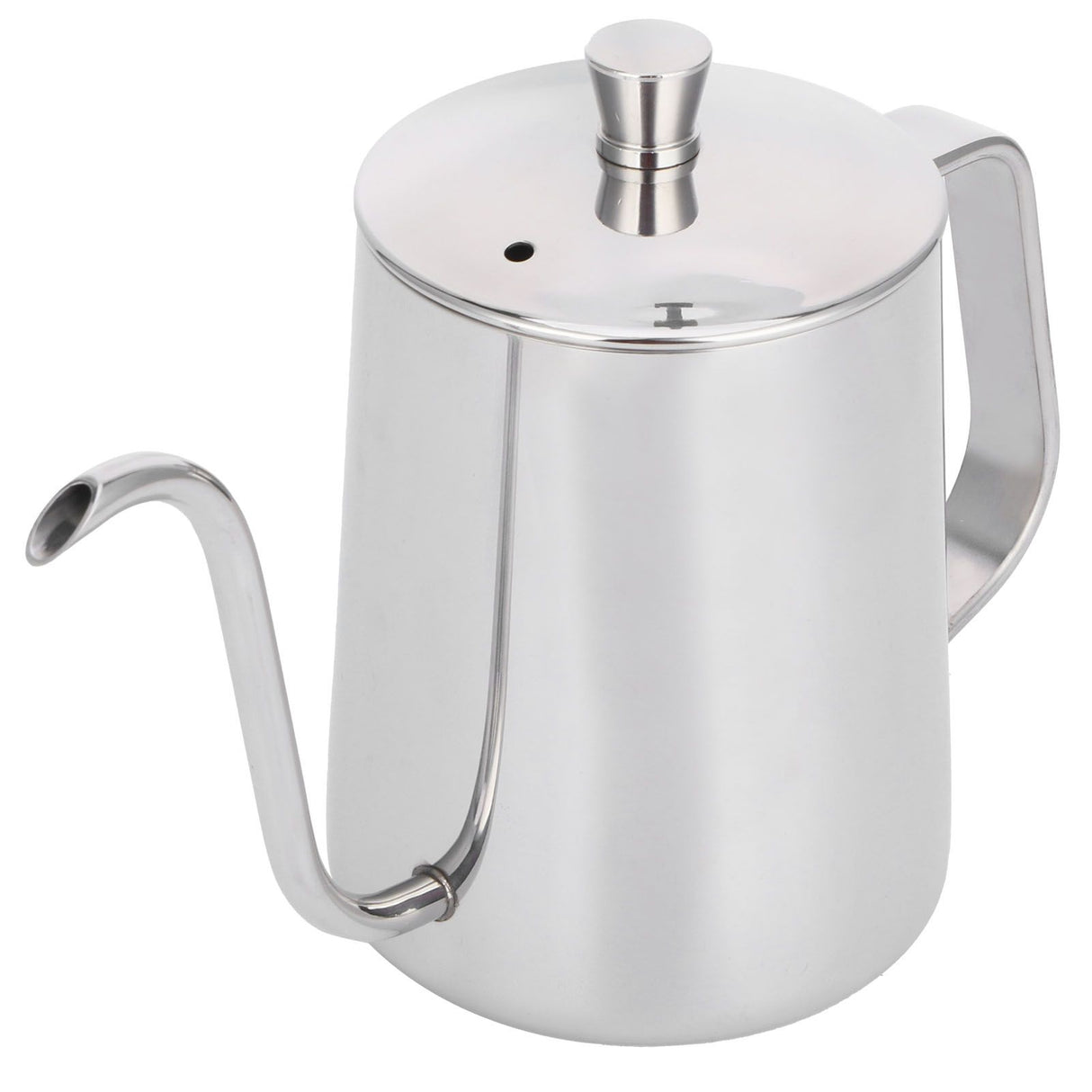600ml Coffee Drip Kettle 304 Stainless Steel Slender Spout Thicken Coffee Pot with Cover