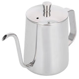 600ml Coffee Drip Kettle 304 Stainless Steel Slender Spout Thicken Coffee Pot with Cover