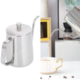 600ml Coffee Drip Kettle 304 Stainless Steel Slender Spout Thicken Coffee Pot with Cover - Extra Image