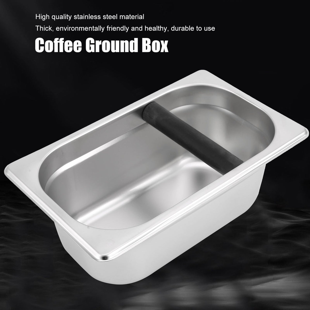 Knock Box Stainless Steel Coffee Slag Grind Bucket Container Coffee Machine Accessory