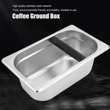 Knock Box Stainless Steel Coffee Slag Grind Bucket Container Coffee Machine Accessory
