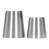 2pcs 304 Stainless Steel Mugs Double Wall Beer Wine Cups Coffee Mug (180ml 300ml) - Top-Down View