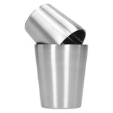 2pcs 304 Stainless Steel Mugs Double Wall Beer Wine Cups Coffee Mug (180ml 300ml) - Rear View