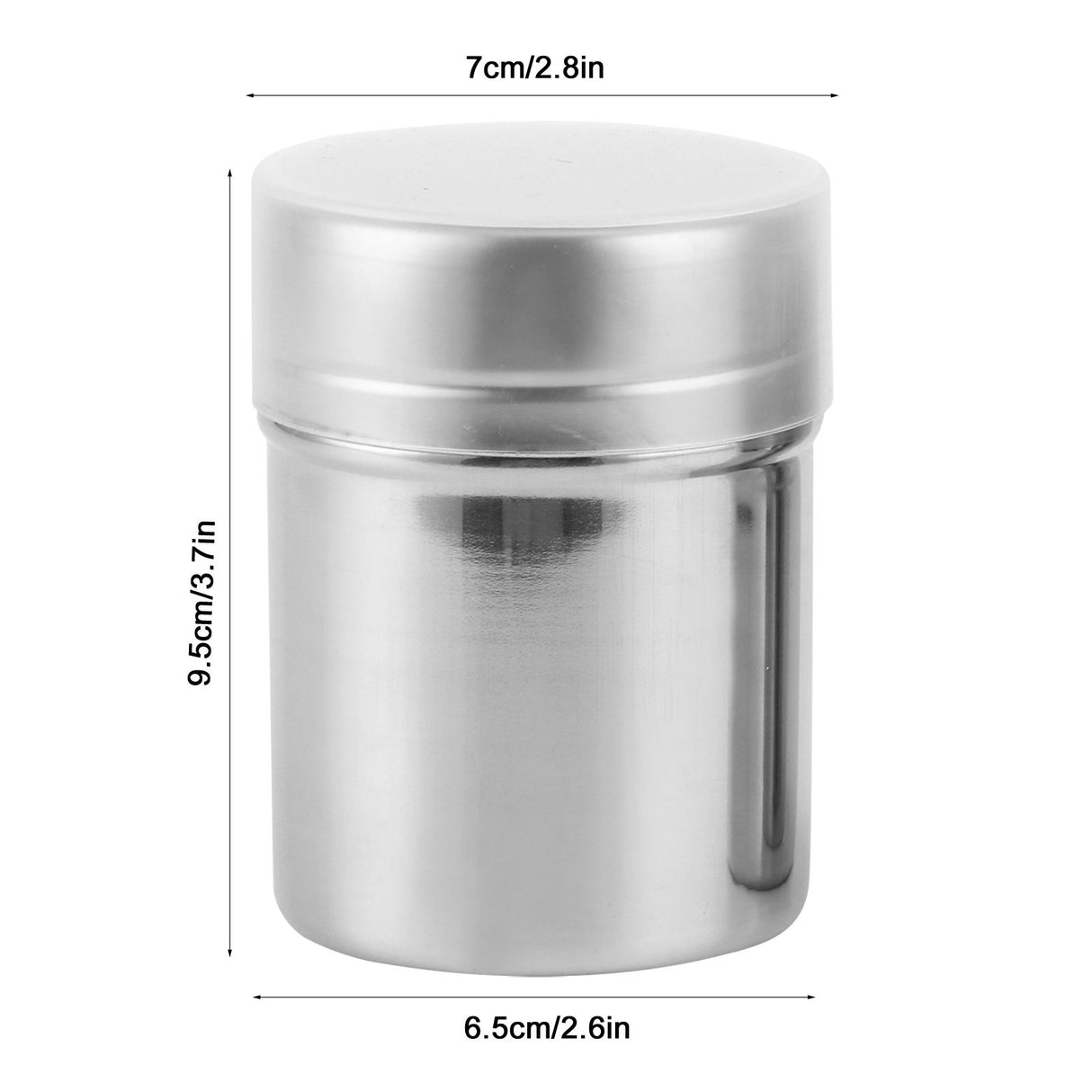 Stainless Steel Fine Mesh Powder Shaker Chocolate Coffee Sifter for Kitchen Baking CookingL
