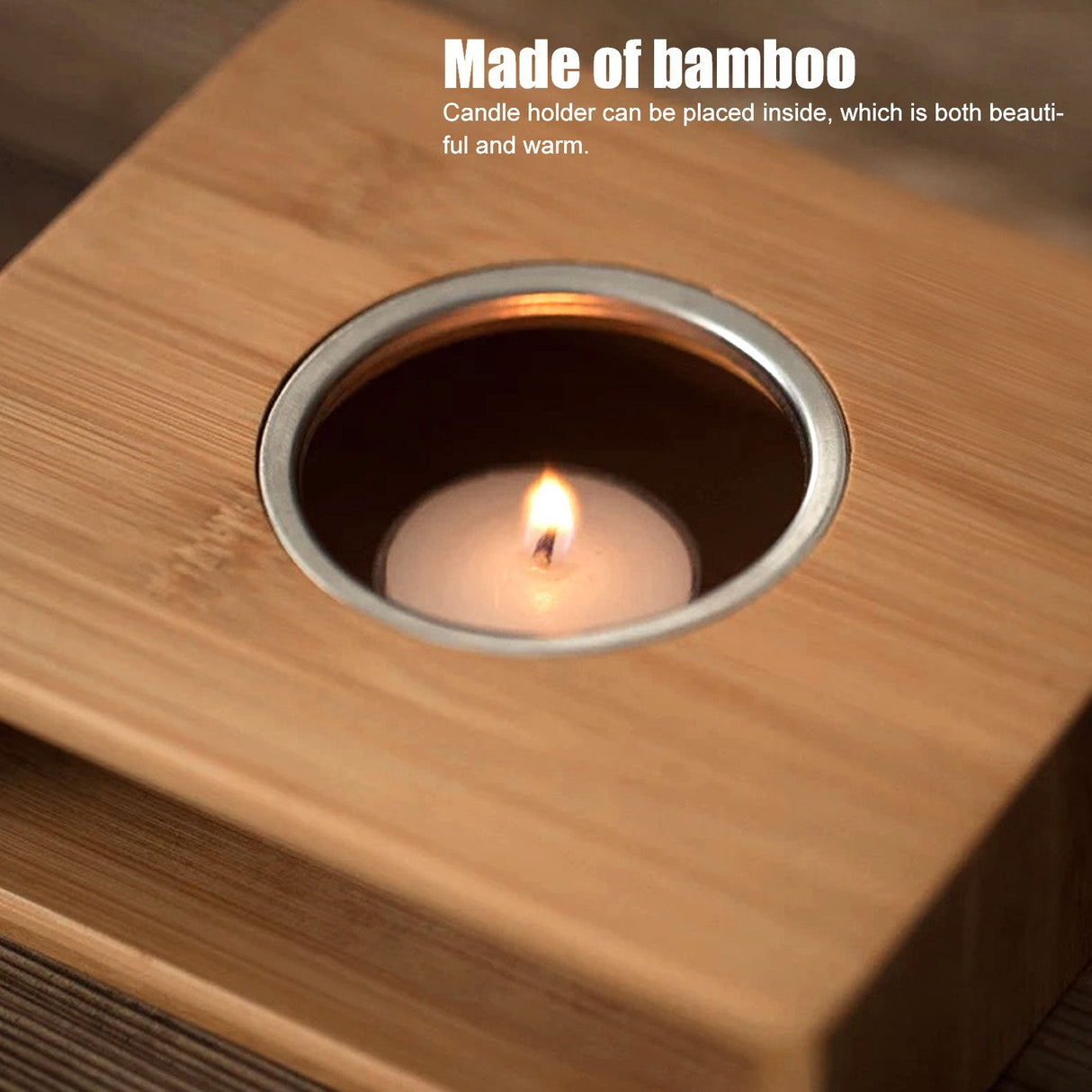 Teapot Warmer Household Bamboo Teapot Heating Base Holder Office Teaware Accessories