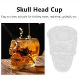 Glass Cup Innovative Transparent SkullHead Cup Glass Ware Drinkware for Wine Cocktail