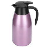 2L Large Capacity Insulated Hot Water Pot Inner Stainless Steel Thermal Coffee BottlePurple 2L - Front View