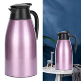 2L Large Capacity Insulated Hot Water Pot Inner Stainless Steel Thermal Coffee BottlePurple 2L - Extra Image