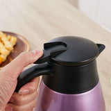 2L Large Capacity Insulated Hot Water Pot Inner Stainless Steel Thermal Coffee BottlePurple 2L