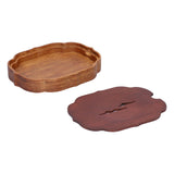 Chinese Style Bamboo Tea Tray Box with Water Storage for Kungfu Tea Set Accessories