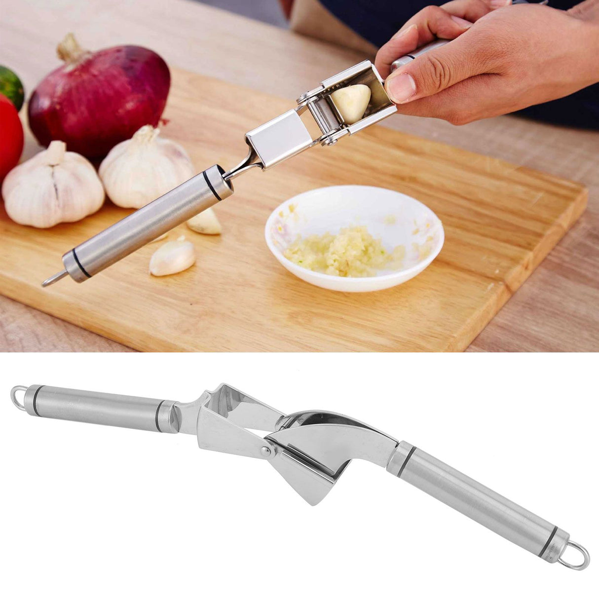 Manual Garlic Press Mincer 304 Stainless Steel Garlic Chopper Squeezer Kitchen Utensils