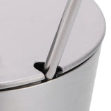 Stainless Steel Seasoning Pot Can Spice Condiment Bottle Pot Jar with Cover Spoon
