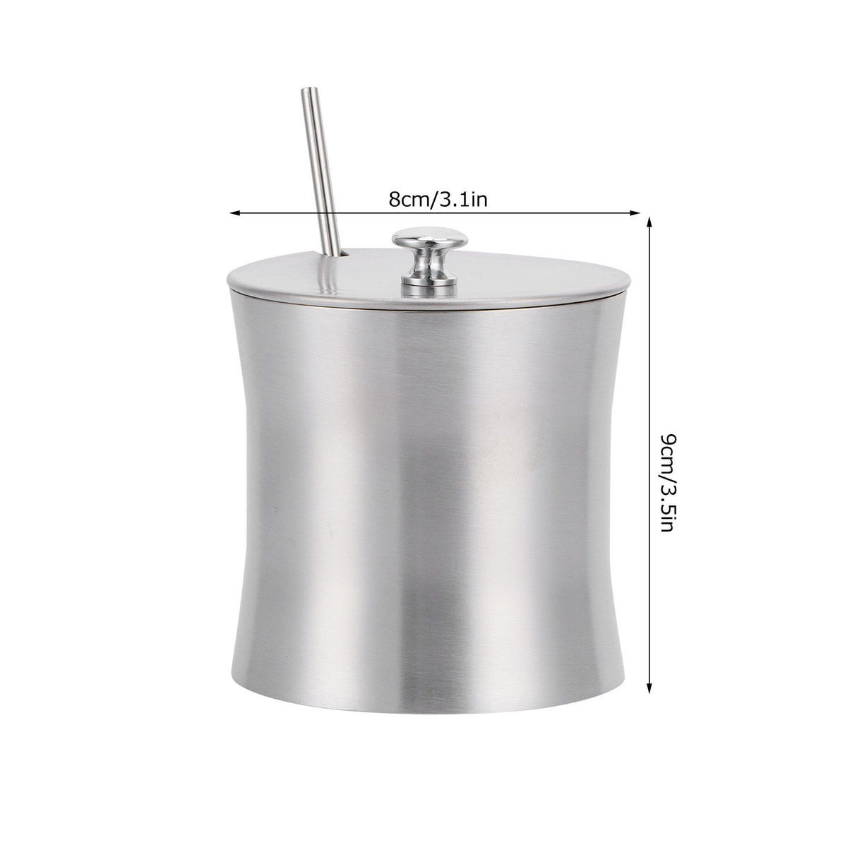 Stainless Steel Seasoning Pot Can Spice Condiment Bottle Pot Jar with Cover Spoon