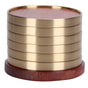Wooden Tea Cup Mat Insulation Desktop Cup Pad Set with Base Tray Tea Ceremony AccessoriesRosewood