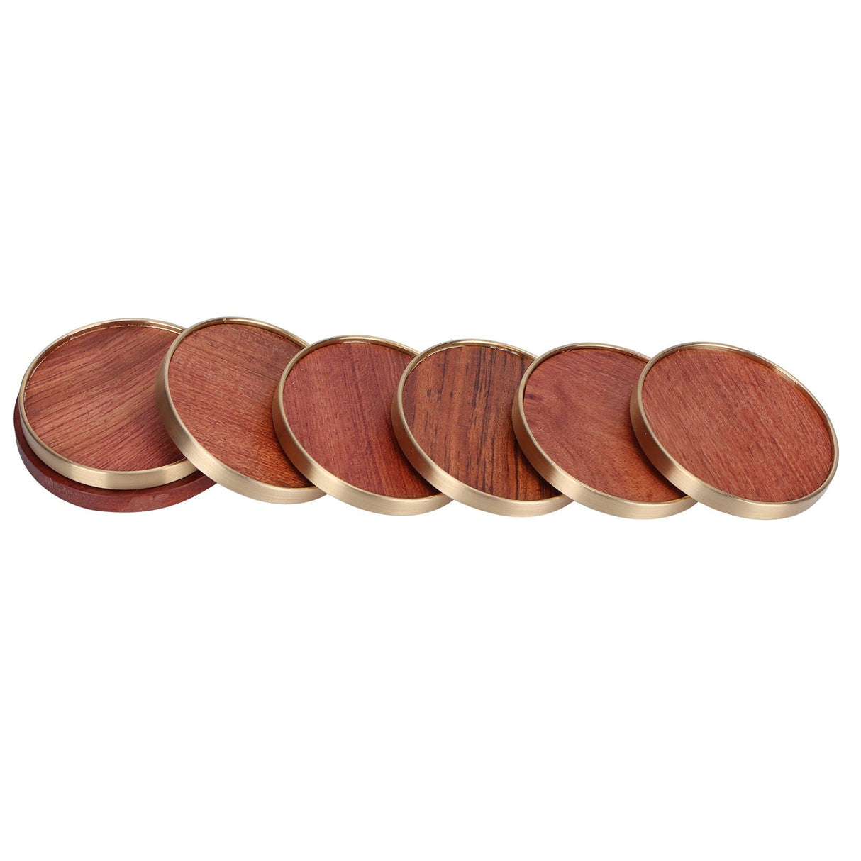 Wooden Tea Cup Mat Insulation Desktop Cup Pad Set with Base Tray Tea Ceremony AccessoriesRosewood